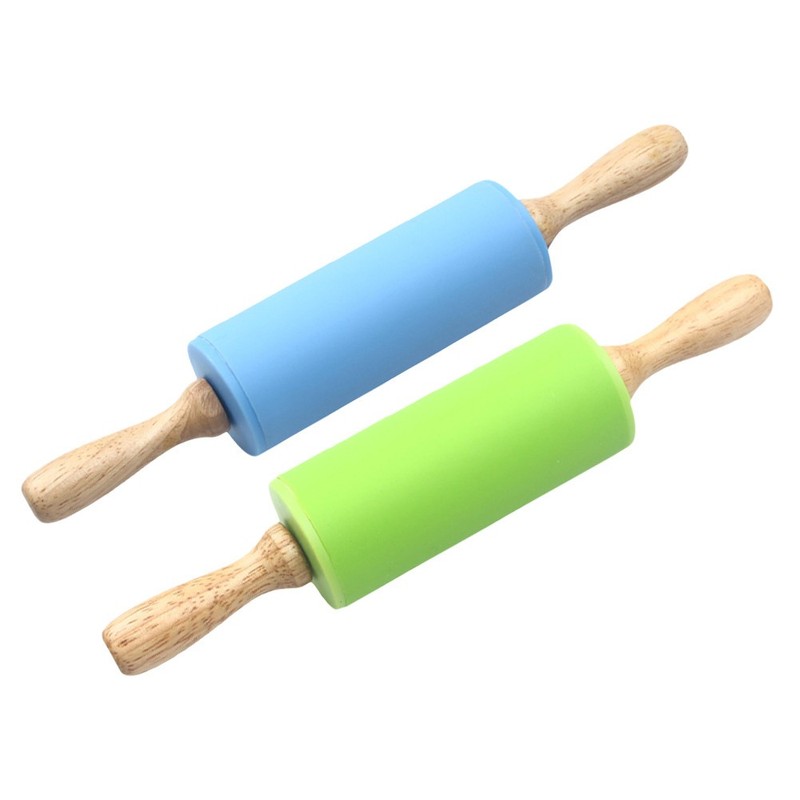 2Pcs Assorted Color Rolling Pins for Kids and Home Bakers in Baking Supplies