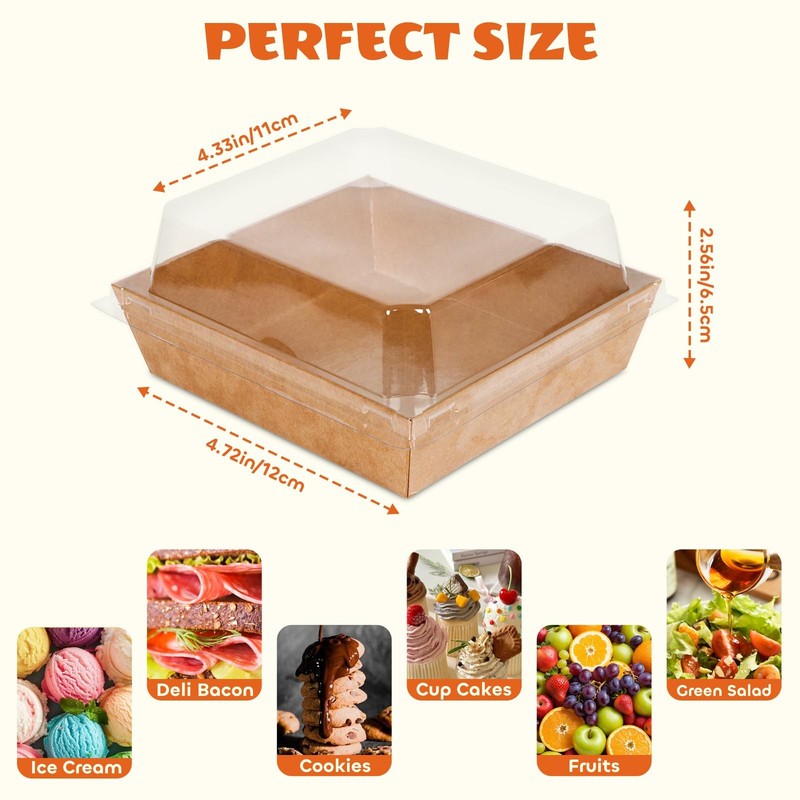 20Pcs Small Charcuterie Boxes with Clear Lids - Paper Mini Charcuterie Boxes ... gallery