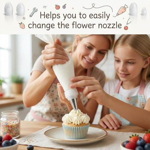 8 Pcs Couplers for Piping Bags, 4 Sizes Piping Bag Couplers for Cake gallery