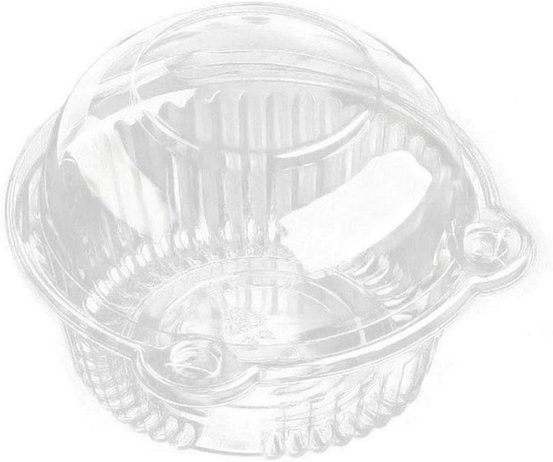 Cupcake Holders Individual,50 PC Cupcake Containers Disposable Clear Plastic Sin