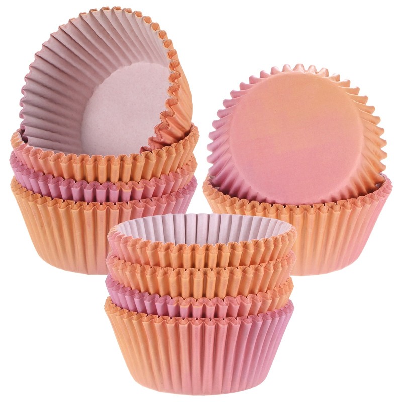 200-Pack Cupcake Liners, Cupcake Wrappers for Party[Pink-red Gradient]