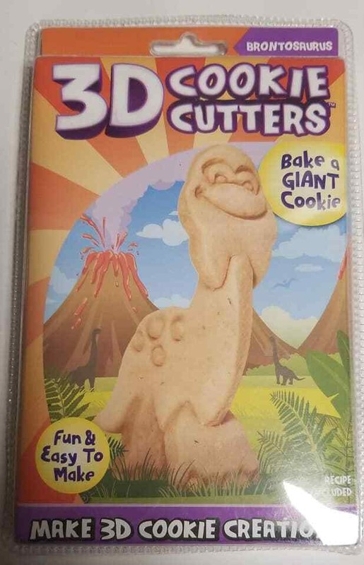 3D Cookie Cutters Brontosrus Bake A Giant Cookie Recipe Included (LOC 404 CR-10