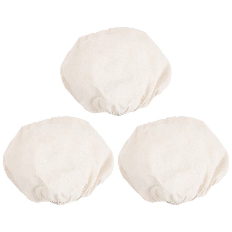 3Pcs Oval Banneton Bread Covers Reusable White Cloth for Sourdough Proofing gallery