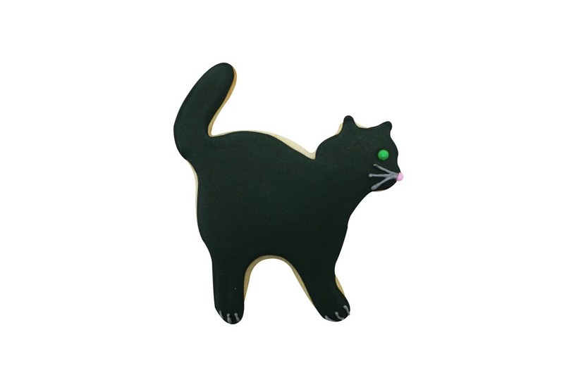 Black Cat, Skull n Bones Witch, Beaker Cookie Cutter Halloween Set 4pc gallery
