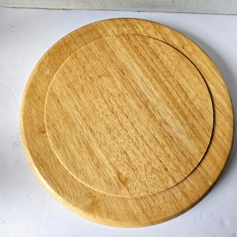 Vintage MCM Cake Keeper, Teak Base, Glass Dome Cover, Winsome Wood, Vintage 70s gallery