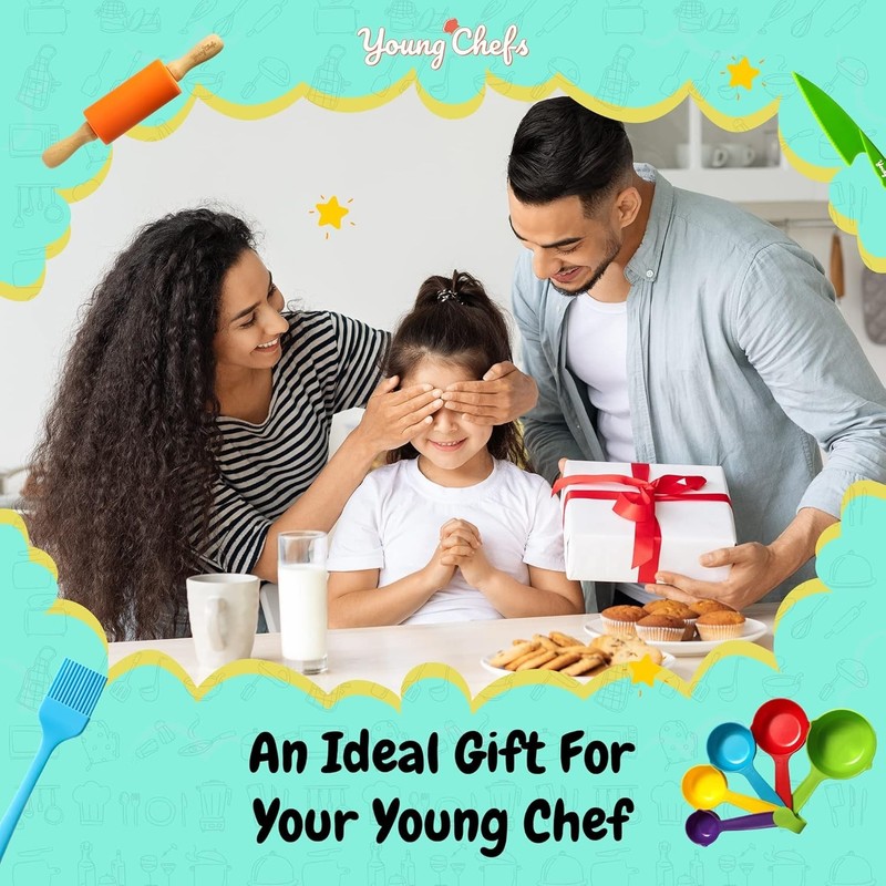 Kids Baking Sets 19 Pieces Real Cooking Tools Kit for Girls Boys Easter Gift gallery