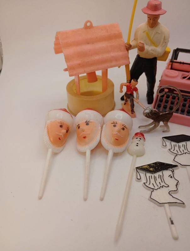 Lot Of Vtg. 1950's Cake Topper Decorations Kitschy Japan gallery