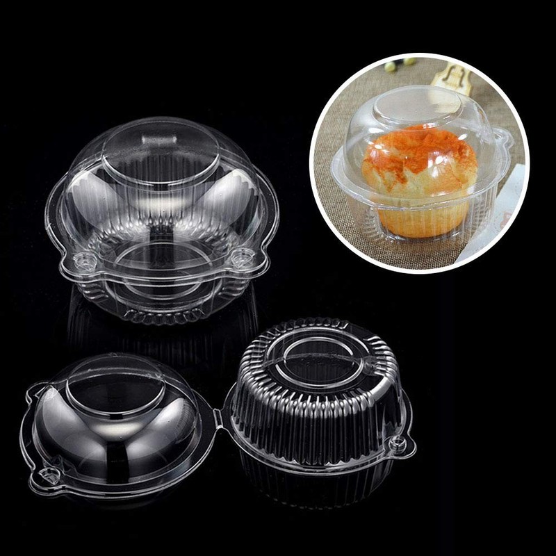 Porta cupcakes,contenedores individuales,cajas desechables plástico transparente gallery