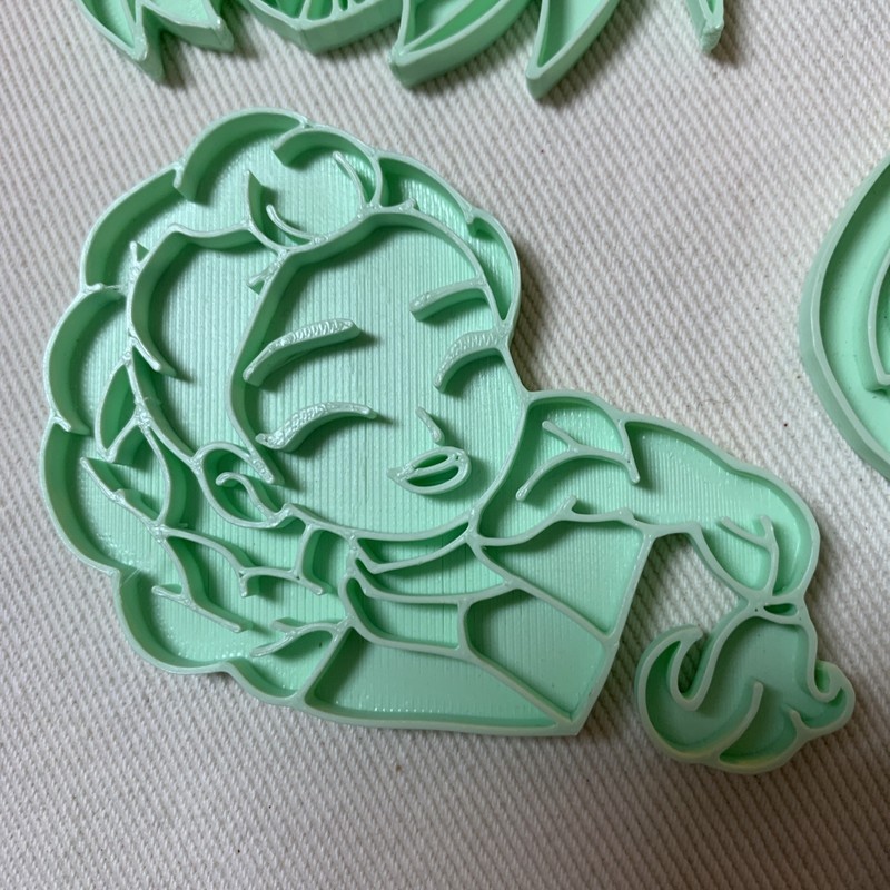 Kpop Demon Hunters Teal Cookie Cutter & Embosser Fondant Cutter 8 Piece Set gallery