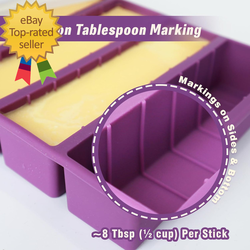 Silicone Butter Molds with Lid & Spatulas - Large Cavity, Non-Stick Homemade But gallery