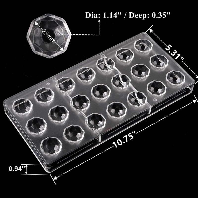 4 Pack 84 Grids Polycarbonate Chocolate Molds Candy Making Tray Molds for Sweets gallery