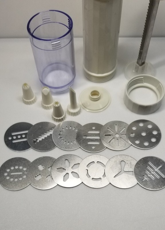 Perfect Cookie Press Shooter Kit 12 Disk Designs 4 Decorating