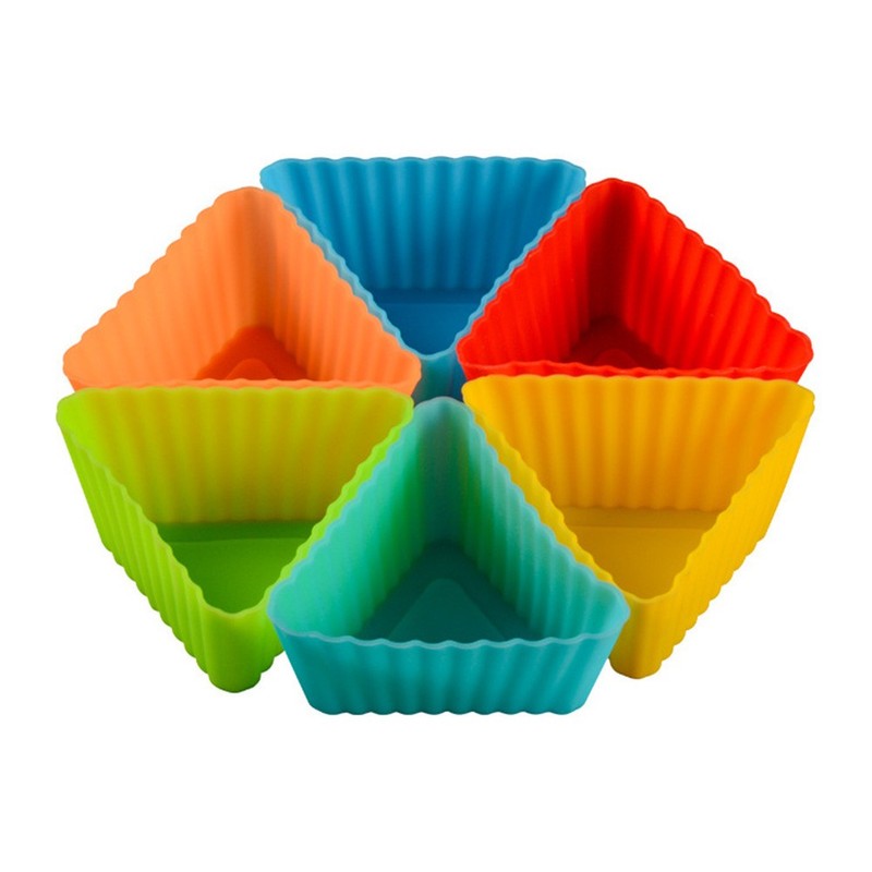 Flexible Orange Silicone Baking Molds Non Stick Oven Safe for Cupcake Muffin gallery