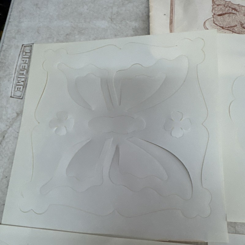 VTG Unused Cake Stencils Happy Birthday Congratulations Flower gallery