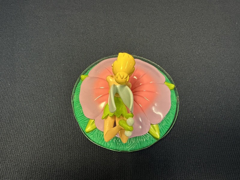 Disney Tinkerbell On Flower Cake Topper, Decopac Tinkerbell Figurine, 4” Dia. gallery