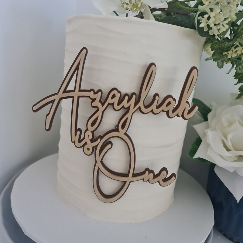 Personalised 2layer 3d Cake Charm |Fropper | Name | Wedding | Birthday | Baptism