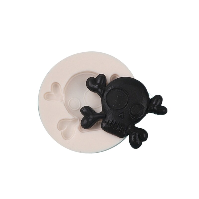 Silicone Skeletons Mold Cupcake Toppers Fondant Mold Halloween Skull Baking Tool gallery