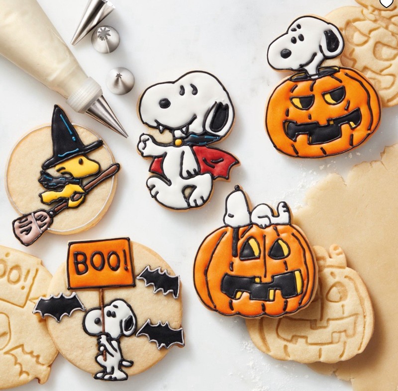 Williams Sonoma Peanuts Snoopy Halloween Impression Cookie Cutters Set Of 22 NIB