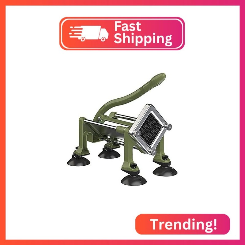 KSIFJRTO Commercial French Fry Cutter, Heavy Duty Potato Slicer with 3/8Inch Bla