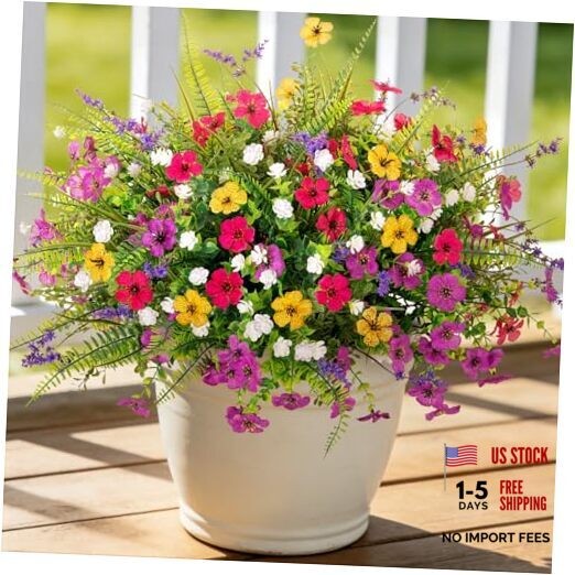 Artificial Fake Flowers for 12 Set1-mix Flowers+boxwood White+lavender+ferns