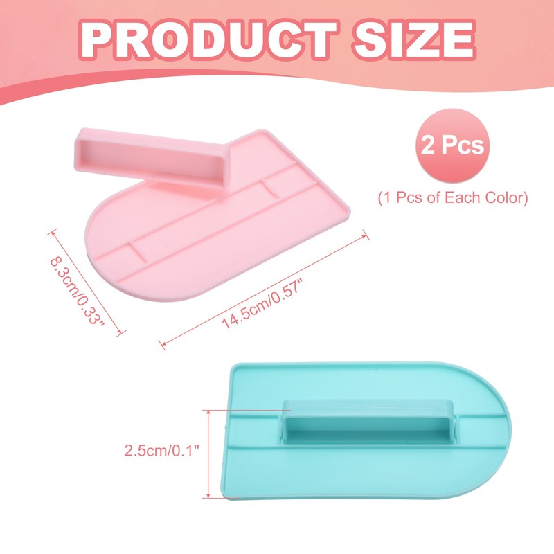 2Pcs Professional Cake Decorating Tools, Fondant Smoother, Separate Pink+Blue gallery