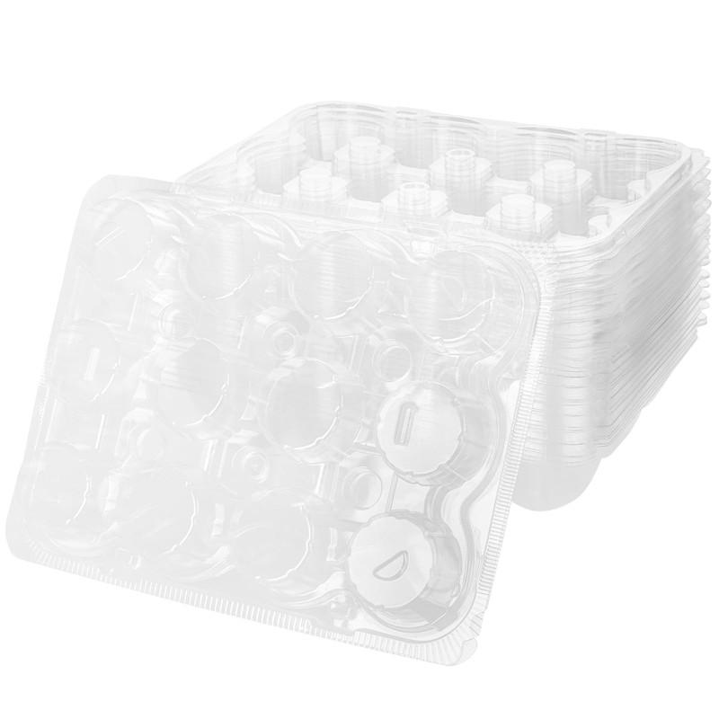 20 Sets 240 Counts Cupcake Containers Dozen Boxes High Dome Lid Carrier