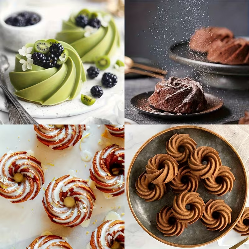 72pc Nonstick Silicone Molds Baking Cups, Pumpkin Shape For Donut Muffin Cupcake gallery