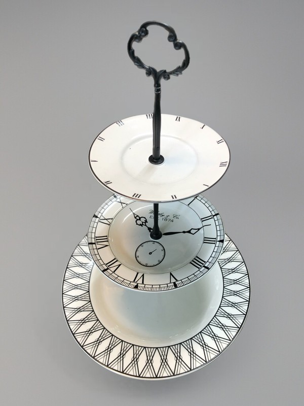 Handmade Clock Theme 3 Tier Serving Stand Dessert Tray Tea Party Display