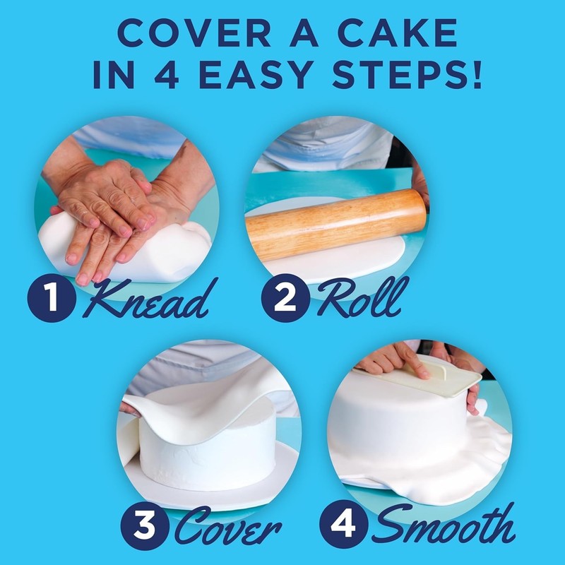 2 lb White Fondant - Vanilla Flavor, Allergen Free & Kosher Certified gallery