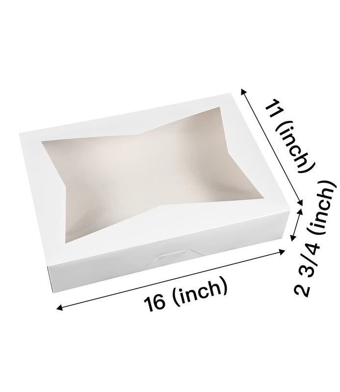 8 Pack White Pastry Bakery Box 16x11x2.75 Inch Donuts Muffins Cookie Pkg gallery