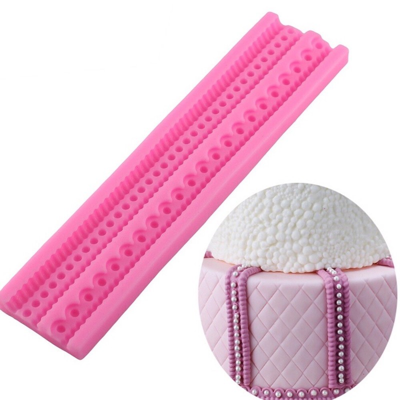 Silicone Pearl Border Mould Fondant Sugarcraft Candle Soap Clay Resin gallery
