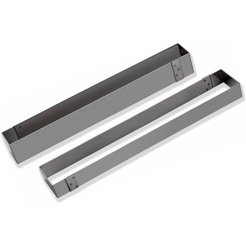 MATFER BOURGEAT STAINLESS STEEL RECTANGULAR PASTRY MOLD / FRAME, 22″ X 2.75″