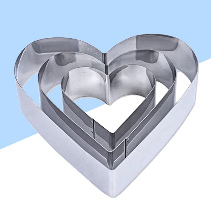 3PCS Reusable Biscuit Cutter Mini Heart Cookie Cutter Cookies Pastry Moulds gallery