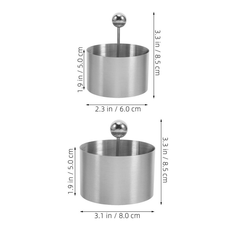 2pcs Meat Press For Cooking: 2 & 3 Inch Hamburger Patty Mold - Patty Maker And gallery