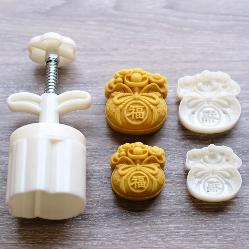 Mold with 2 Seals Mid-autumn Moon Cake Mold Set Pressed Cookie gallery