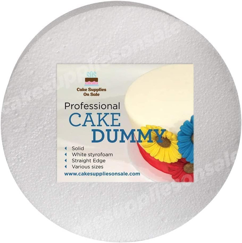 8" round Cake Dummy 4" High Foam Cake Dummies Polystyrene Circle Dummy for Weddi gallery
