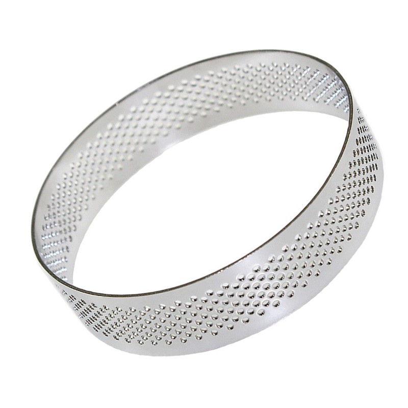 circle baking Pastry Round Perforated Tart Rings For Baking