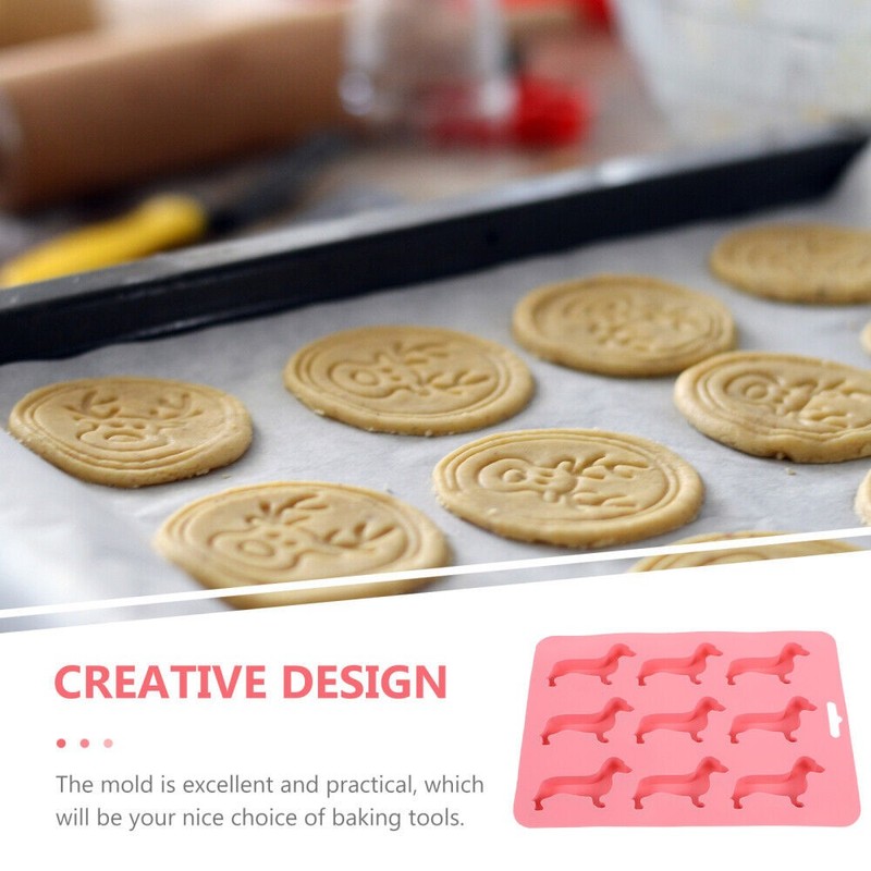 2 Pcs cute silicone chocolate mold Puppy Candy Molds Non-stick Silicone gallery