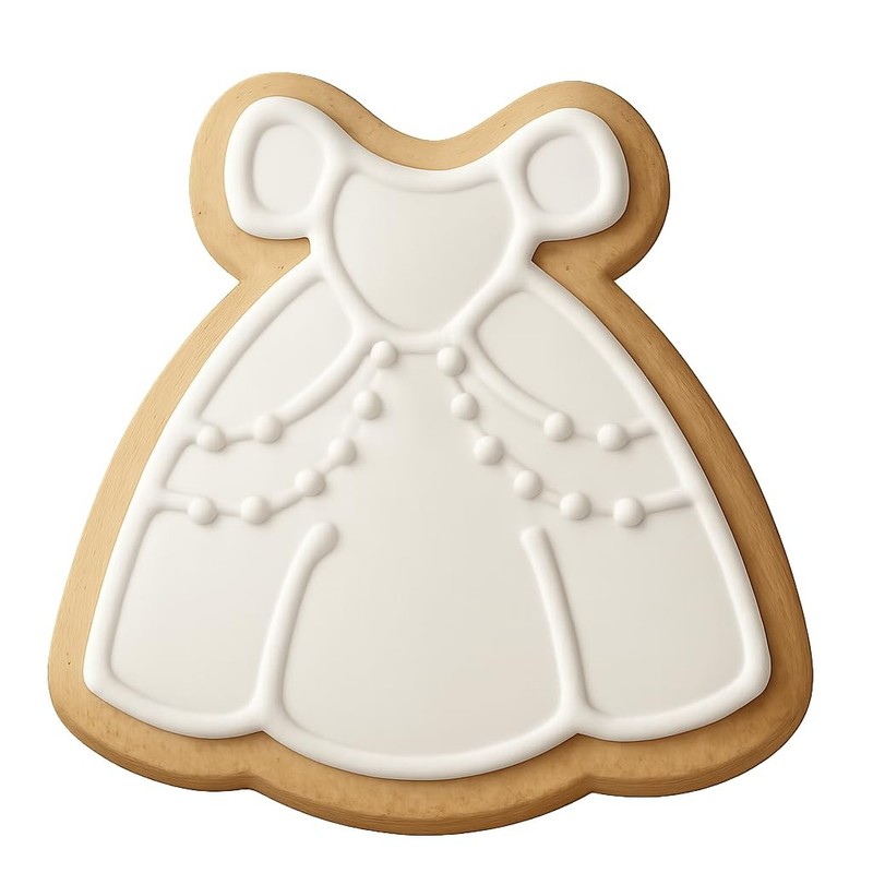 Crystal Beaded Princess Dress Cookie Cutter & Stamp - 4x3.5 gallery
