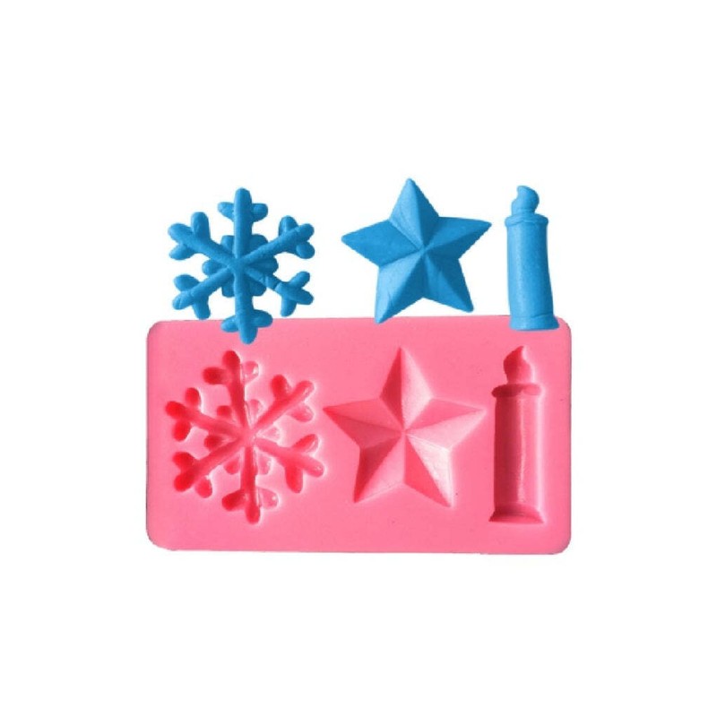Snowflake, Star & Candle – Silicone Mold