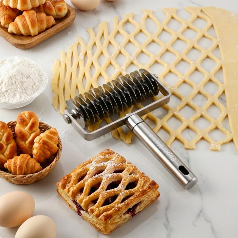 Lattice Pastry Cutter-Pastry Lattice Roller Cutter -Create Perfect Lattice Dough gallery