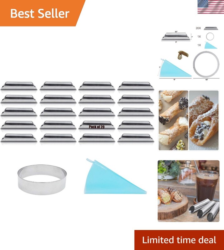 Versatile Stainless Steel Cannoli Roll Molds Set – 20 Tubes with Bonus Tools