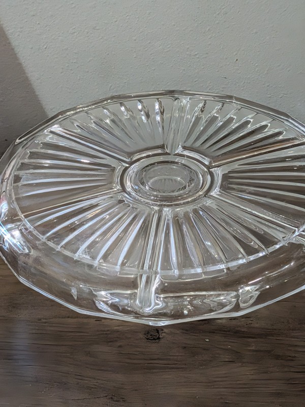 12 " GODINGER SHANNON FOUR IN ONE CRYSTAL CAKE DOME / PUNCH BOWL / SERVER gallery