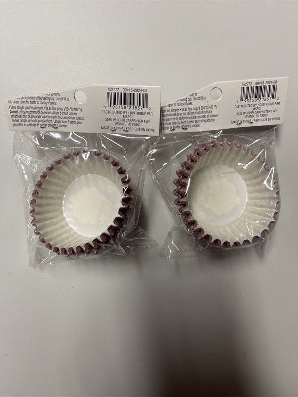 CHRISTMAS BAKING CUPS ~SANTA-24 Ct. ~ 3" Diameter-Grease Resistant LOT OF 2 gallery
