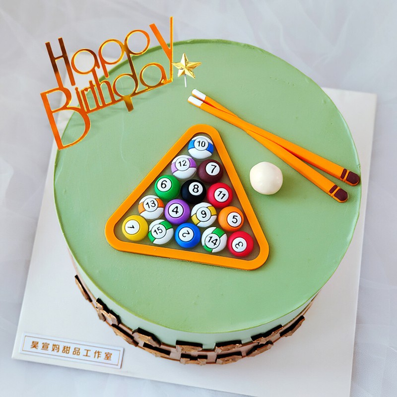 2 Sets cupcake decorating miniature pool table toy snooker cupcake gallery