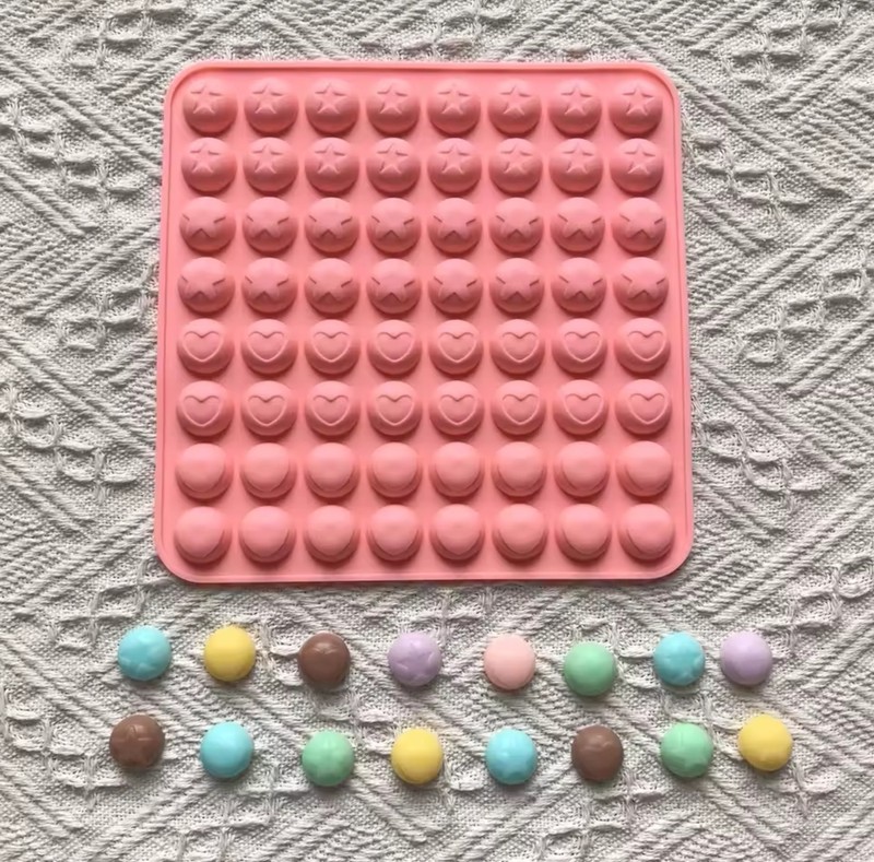 Mini Silicone Gummy Candy Chocolate Molds Hearts Stars Circular Shape - 2 Pcs gallery