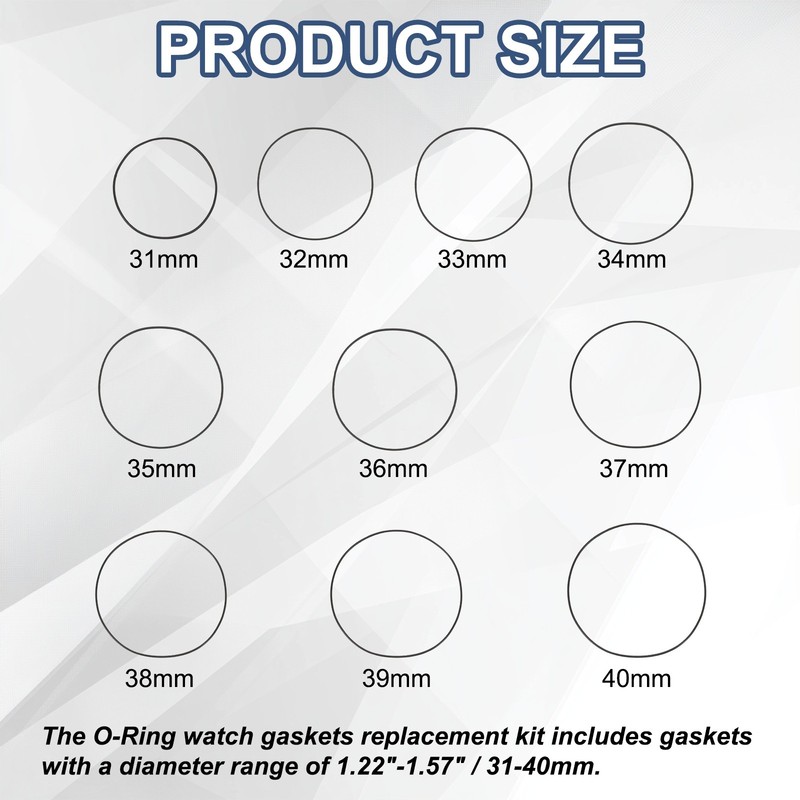2pcs O-ring gaskets for watch replacement kit 0.9mm rubber seal gallery