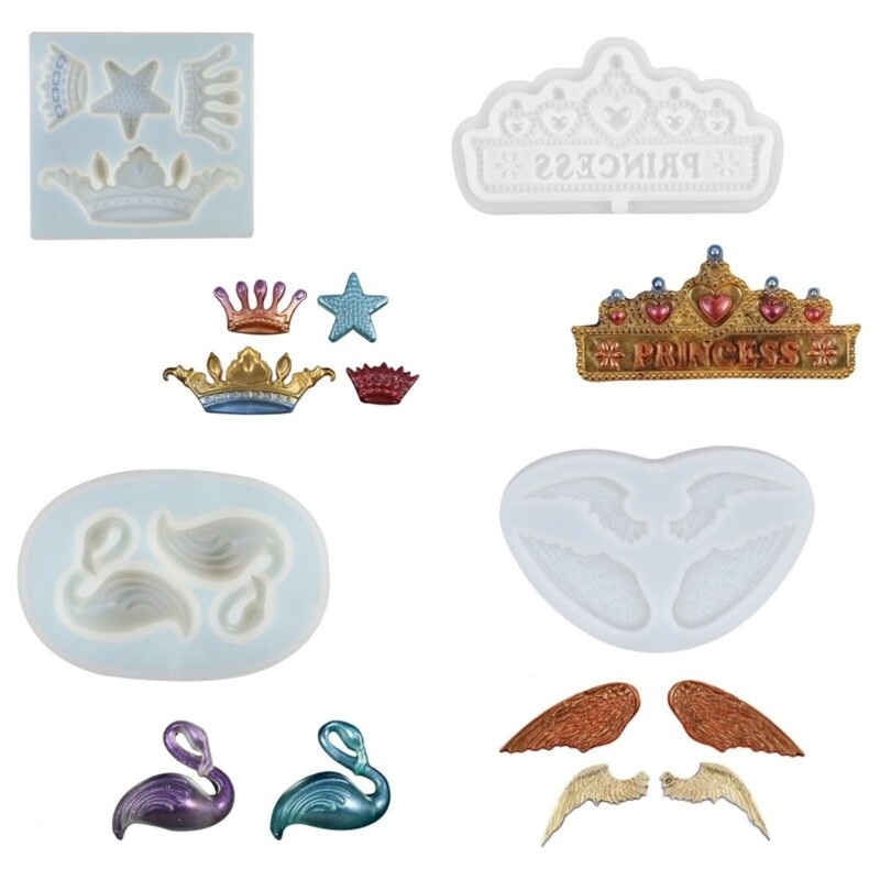 Crown Gooses Wing Silicone Mold Cake Baking Mold for Making Fondant Chocolate gallery