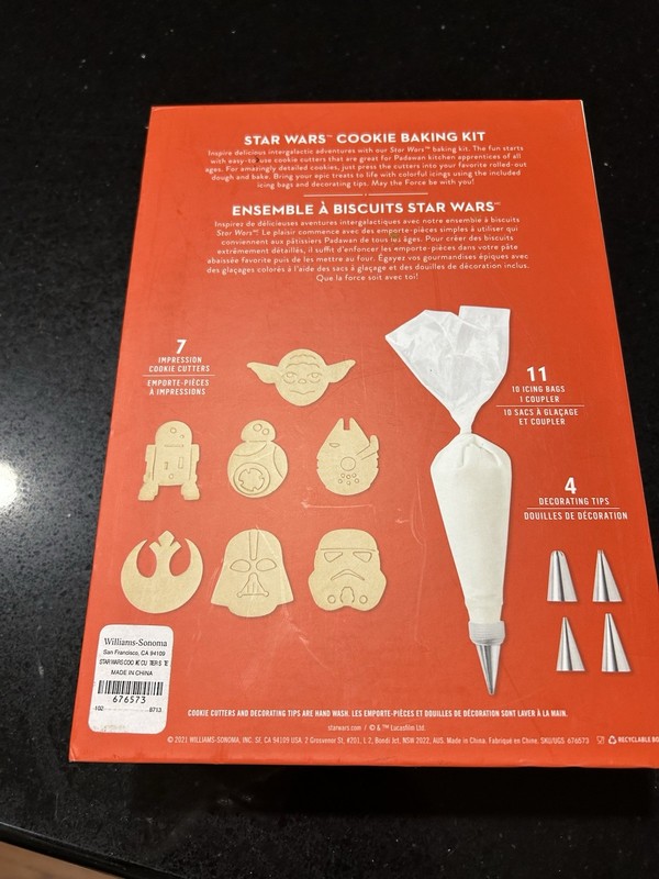 Williams Sonoma Star Wars 22 Piece Cookie Baking Set New in Box gallery