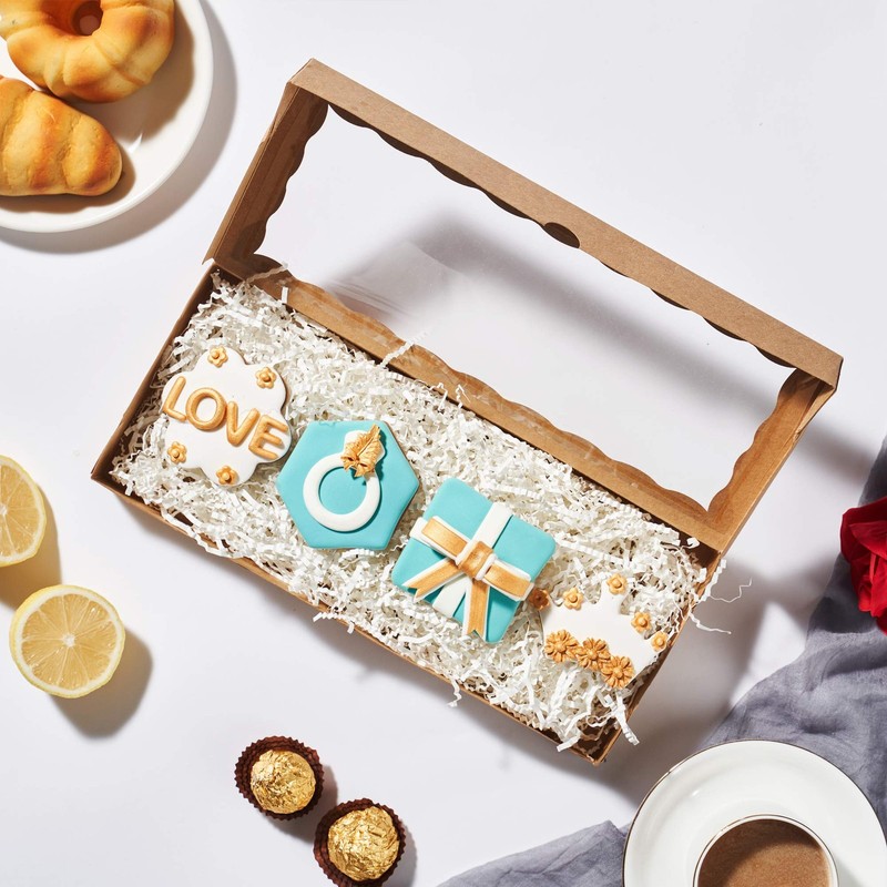 24PCS 12 x 5 x 1.5 inches Premium One Piece Cookies Boxes, Bakery Boxes for F... gallery
